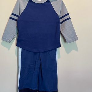 NWT Hanna Andersson Slub Jersey and Colorblock pant set size 90 (3)